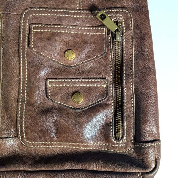 Fossil leather brown shoulder bag - Picture 13 of 15